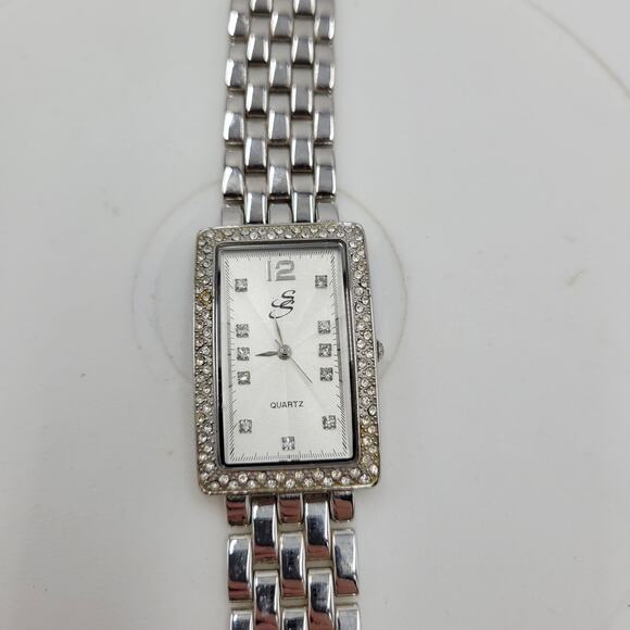 Suzanne Somers Watch Womens 9" Silver Stainless Steel Bracelet Quartz Movement - Picture 12 of 13